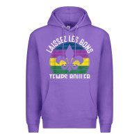 Purple laissez les bons temps rouler gift mardi gras masquerade t shirt Premium Hoodie - linhVisuals