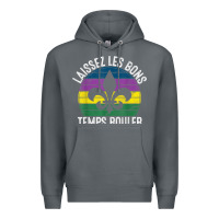 Rock laissez les bons temps rouler gift mardi gras masquerade t shirt Premium Hoodie - linhVisuals
