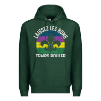 Sports Green laissez les bons temps rouler gift mardi gras masquerade t shirt Premium Hoodie - linhVisuals