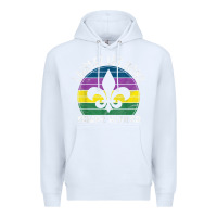 White laissez les bons temps rouler gift mardi gras masquerade t shirt Premium Hoodie - linhVisuals