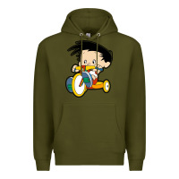 Army Green bobby on his bike   bobbys world Premium Hoodie - linhVisuals