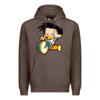 Coffee bobby on his bike   bobbys world Premium Hoodie - linhVisuals