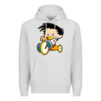 Dove Grey bobby on his bike   bobbys world Premium Hoodie - linhVisuals