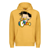 Mustard bobby on his bike   bobbys world Premium Hoodie - linhVisuals
