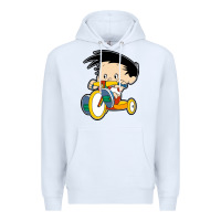 White bobby on his bike   bobbys world Premium Hoodie - linhVisuals