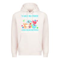 Pale Pink yarn t  shirt in my dream world yarn is free, coffee is healthy and cr Premium Hoodie - linhVisuals