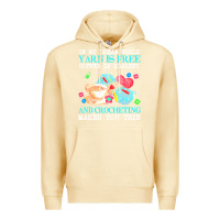 Pina Colada yarn t  shirt in my dream world yarn is free, coffee is healthy and cr Premium Hoodie - linhVisuals