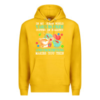 Lemon yarn t  shirt in my dream world yarn is free, coffee is healthy and cr Premium Hoodie - linhVisuals