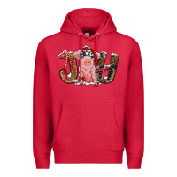Cardinal joy with pig Premium Hoodie - RanaPortraitStore