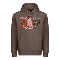 Coffee joy with pig Premium Hoodie - RanaPortraitStore