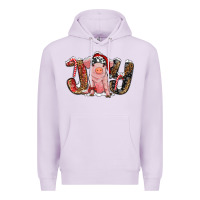 Lilac joy with pig Premium Hoodie - RanaPortraitStore