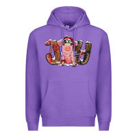 Purple joy with pig Premium Hoodie - RanaPortraitStore