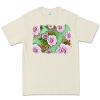 Bone Pink Roses Background Premium Tee - LillyAllenDesigns