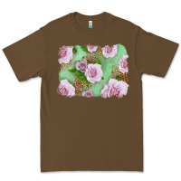 Cacao Pink Roses Background Premium Tee - LillyAllenDesigns