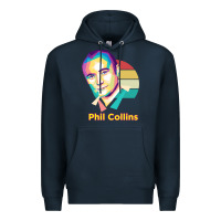 Navy wpap phil collins rock Premium Hoodie - linhVisuals