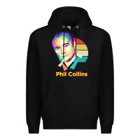 Black wpap phil collins rock Premium Hoodie - linhVisuals