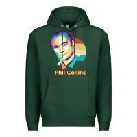 Sports Green wpap phil collins rock Premium Hoodie - linhVisuals