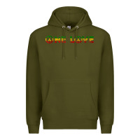 Army Green one love rasta reggae music rastafarian lover jamaica peace t shirt Premium Hoodie - linhVisuals