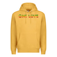 Mustard one love rasta reggae music rastafarian lover jamaica peace t shirt Premium Hoodie - linhVisuals