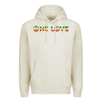 Oatmeal Heather one love rasta reggae music rastafarian lover jamaica peace t shirt Premium Hoodie - linhVisuals