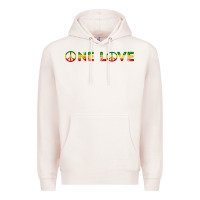 Pale Pink one love rasta reggae music rastafarian lover jamaica peace t shirt Premium Hoodie - linhVisuals