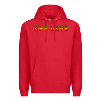 Red one love rasta reggae music rastafarian lover jamaica peace t shirt Premium Hoodie - linhVisuals