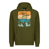 Army Green outer banks shirts men women kids obx north carolina nc gift zip hoodi Premium Hoodie - linhVisuals