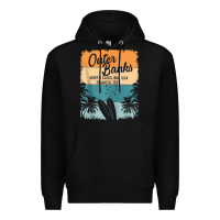 Black outer banks shirts men women kids obx north carolina nc gift zip hoodi Premium Hoodie - linhVisuals