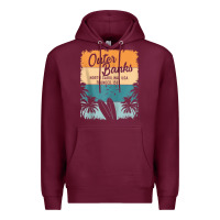 Burgundy outer banks shirts men women kids obx north carolina nc gift zip hoodi Premium Hoodie - linhVisuals