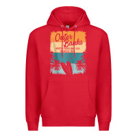 Red outer banks shirts men women kids obx north carolina nc gift zip hoodi Premium Hoodie - linhVisuals