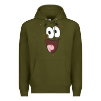 Army Green sponge.bob squa.re.pants patrick face portrait Premium Hoodie - linhVisuals
