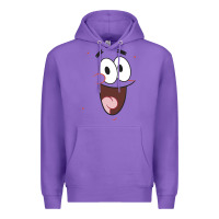 Purple sponge.bob squa.re.pants patrick face portrait Premium Hoodie - linhVisuals