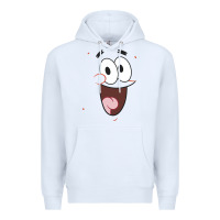 White sponge.bob squa.re.pants patrick face portrait Premium Hoodie - linhVisuals