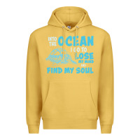 Antique Gold into the ocean i go to find my soul Premium Hoodie - linhVisuals