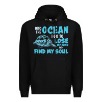 Black into the ocean i go to find my soul Premium Hoodie - linhVisuals