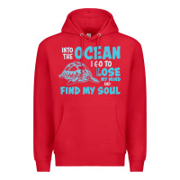 Red into the ocean i go to find my soul Premium Hoodie - linhVisuals