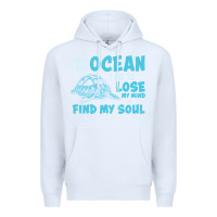 White into the ocean i go to find my soul Premium Hoodie - linhVisuals