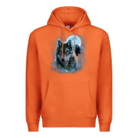 Carrot t shirt, grey wolf hunting ground, icy moon, forest, galaxy Premium Hoodie - linhVisuals