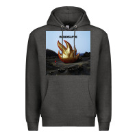 Charcoal Heather Clear Design Premium Hoodie - linhVisuals