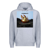 Heather Grey Clear Design Premium Hoodie - linhVisuals