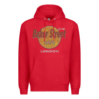 Red baker street cafe 221b london   sherlock holmes fans Premium Hoodie - linhVisuals