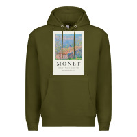 Army Green Claude Monet 1888 Premium Hoodie - linhVisuals