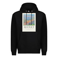 Black Claude Monet 1888 Premium Hoodie - linhVisuals