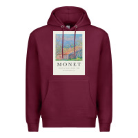 Burgundy Claude Monet 1888 Premium Hoodie - linhVisuals