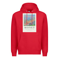Red Claude Monet 1888 Premium Hoodie - linhVisuals