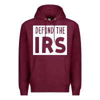 Burgundy defund the irs Premium Hoodie - linhVisuals