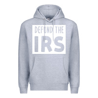 Heather Grey defund the irs Premium Hoodie - linhVisuals