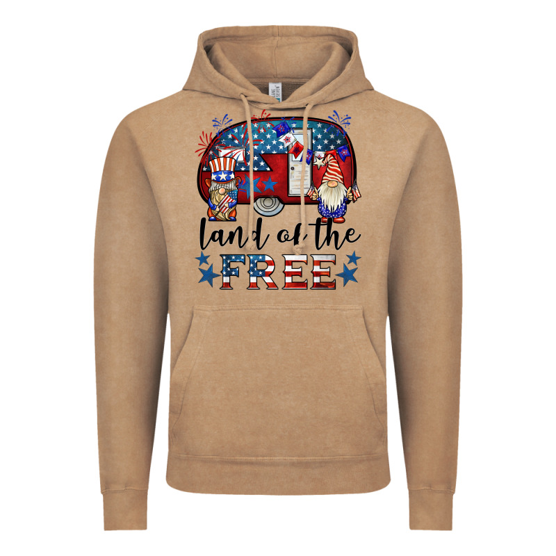 Land Of The Free Caravan Gnomies Vintage Hoodie by BarkalooDesign | Teevron