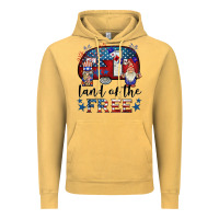 Vintage Mustard land of the free caravan gnomies Vintage Hoodie - BarkalooDesign