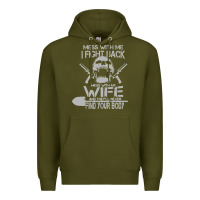 Army Green mess with my wife and they Premium Hoodie - linhVisuals